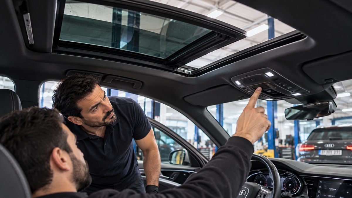 Audi A3 ve A4 Panoramik Cam Tavan Kapanırken Geri Açılma (Sıkışma Algılama) Arızası