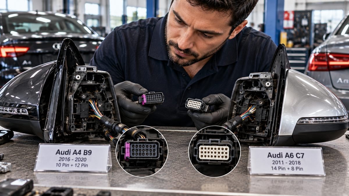 Audi A4 B9 ve A6 C7 Çıkma Ayna Seçiminde Soket ve Pin Uyumluluğu Rehberi