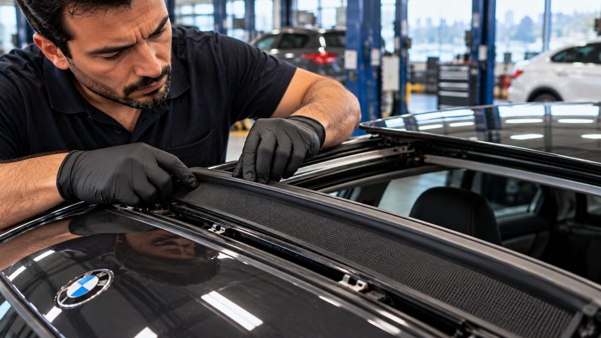 BMW F10 ve F30 Sunroof Rüzgarlık Çıtası (Deflector) ve Fitil Ses İzolasyonu