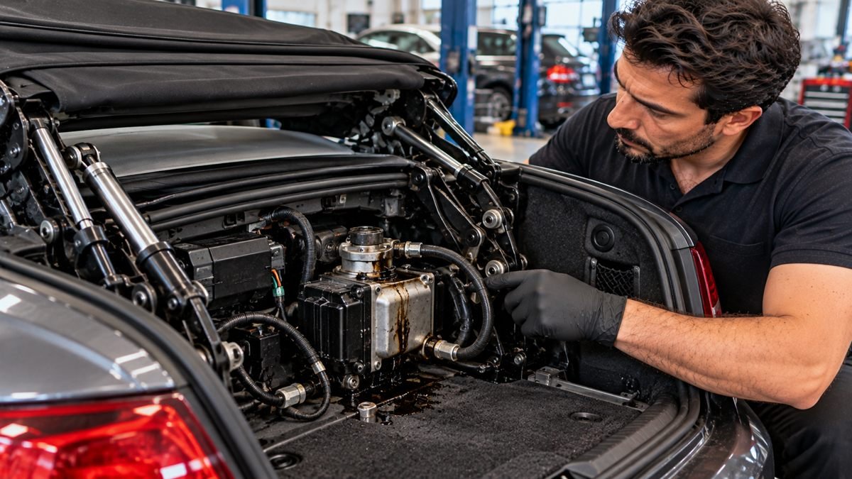Cabrio Tente Hidrolik Pompa ve Piston Yağ Kaçağı: Basınç Kaybı ve Tente Açılmama Tamiri