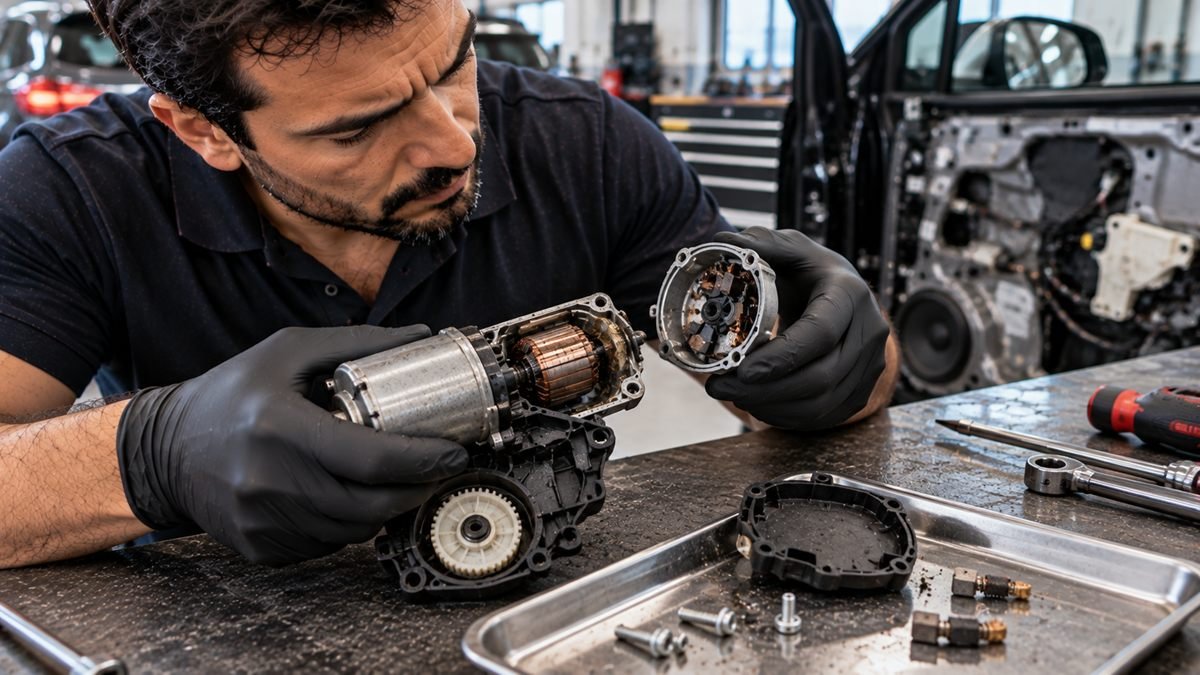 Elektrikli Cam Motoru Kömür Bitmesi ve Termik Röle Arızası Teşhisi