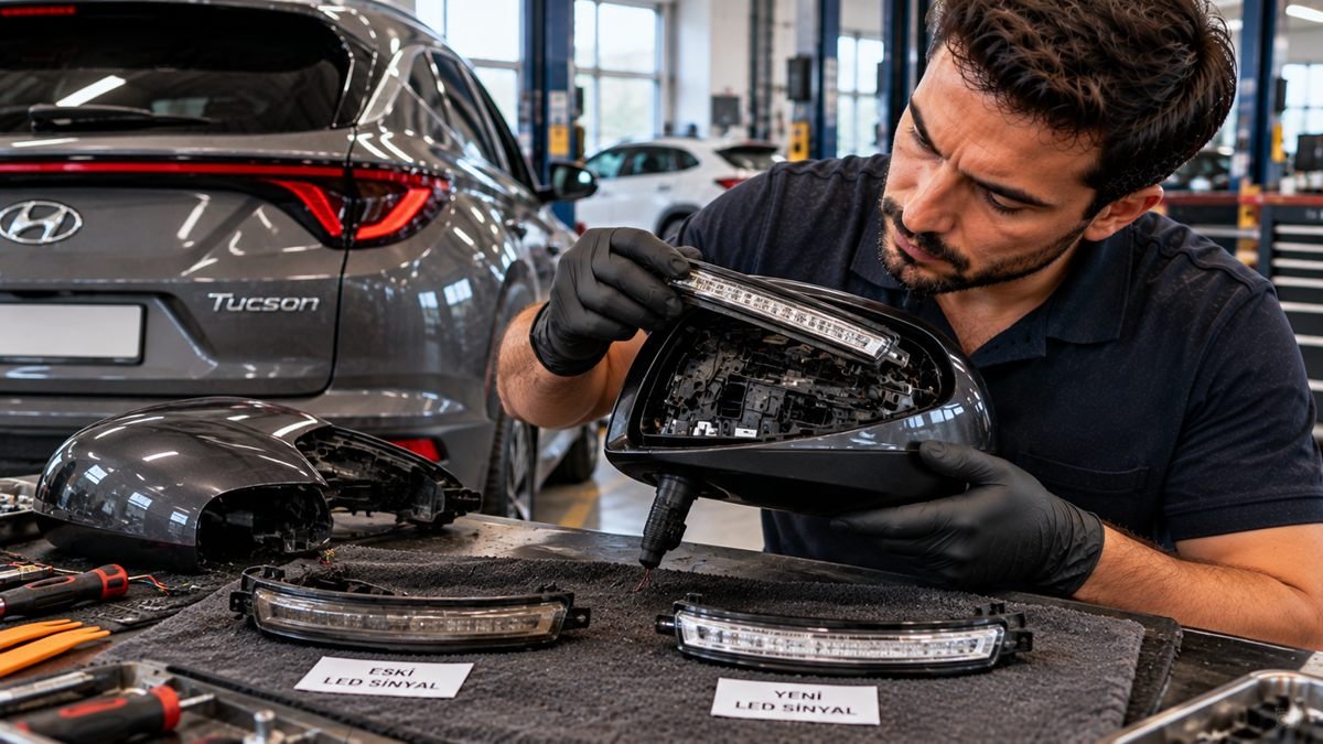 Hyundai Tucson ve i20 Çıkma Ayna: Katlanma Motoru ve LED Sinyal Revizyonu