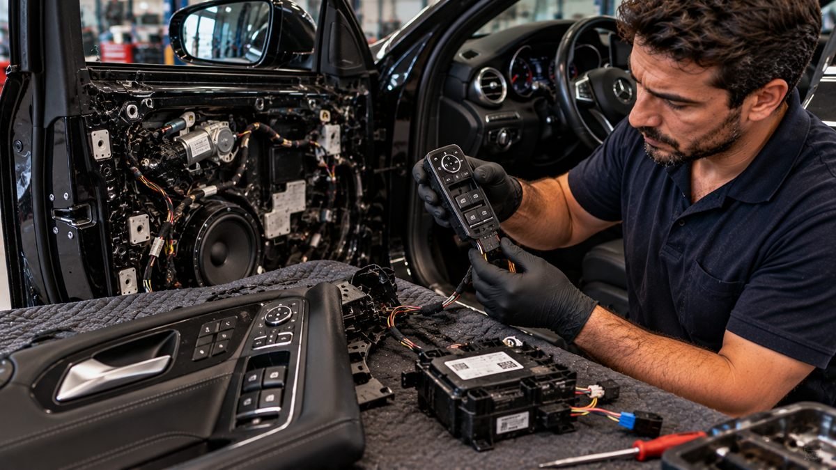 Mercedes Kapı Kontrol Modülü (DCU) ve Ayna Kumanda Butonu Arıza Teşhisi