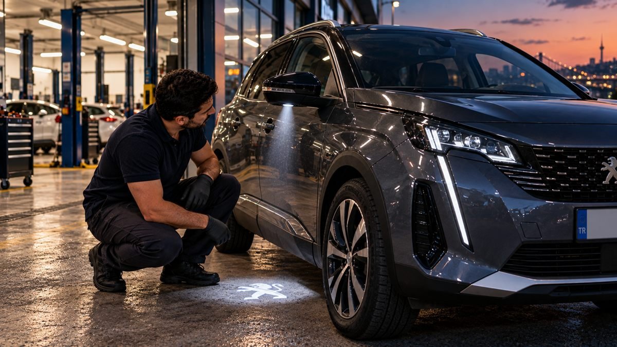Peugeot 3008 ve 508 Çıkma Ayna: Aslan Logolu Karşılama Aydınlatması ve Ayna Tamiri