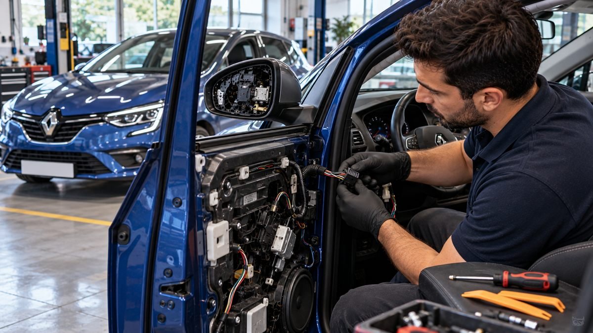 Renault Megane 4 ve Clio 5 Elektrikli Katlanır Ayna Çıkma Parça Tedarik ve Tamiri
