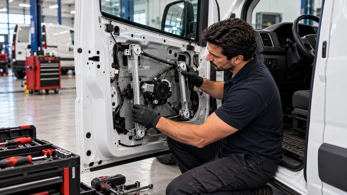 Ticari Araçlarda (Doblo, Transporter, Transit) Ağır Hizmet Tipi Cam Kriko Revizyonu